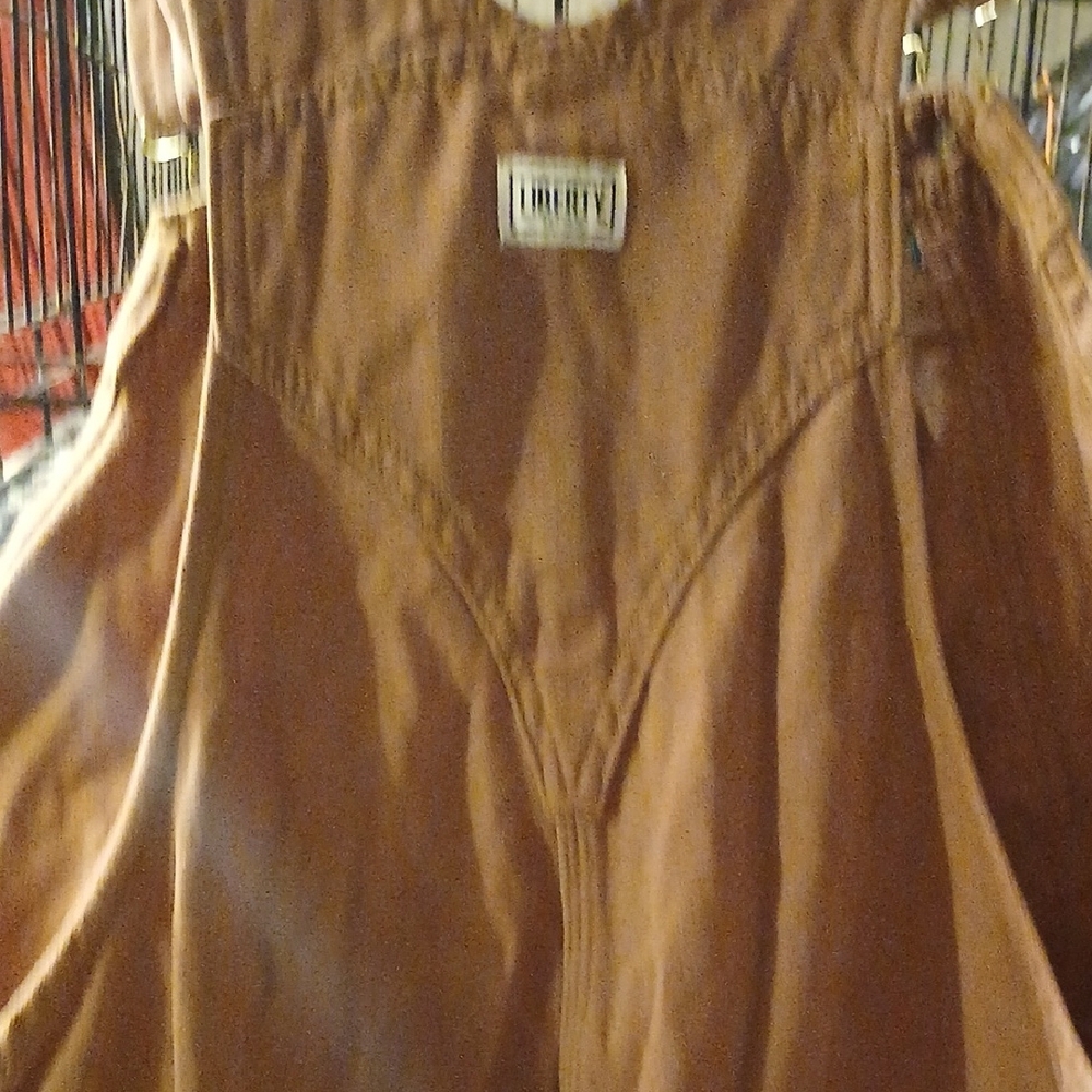 Liberty Rust-Brown Overalls with Green Trim - Picture 7 of 13